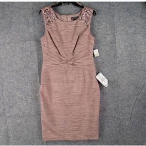 Jessica Howard Womens Dress 12 Pink A Line Short Sleeveless Grannycore NEW